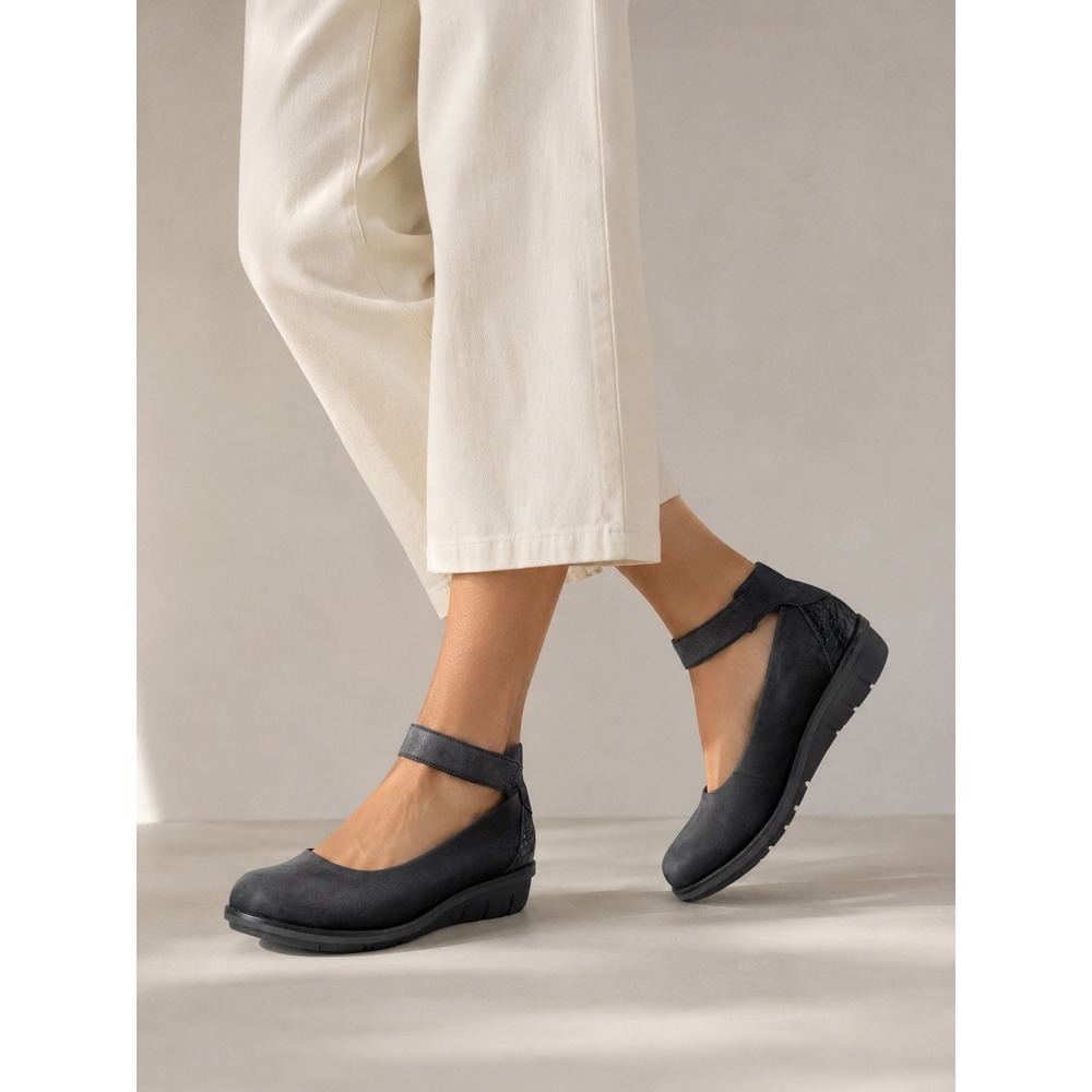 Dansko Black Mary Jane Flats with Ankle Strap - Picture 1 of 7